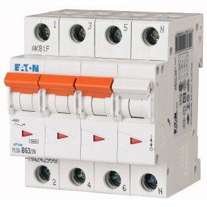 Eaton krachtgroep / 3-polig + nul, B63A / PLS6-B63/3N-MW / 242998