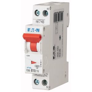 Eaton installatieautomaat / 1-polig + nul, B10A / PLN6-B10/1N-MW / 263162