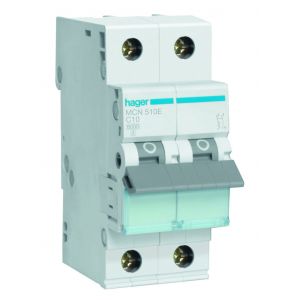 Hager installatieautomaat / 1-polig + nul, C10A / MCN510E 