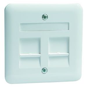 Peha | Centraalplaat modular jack 2-voudig | Standaard Glanzend Wit | 80.610.02 MJ2 NA