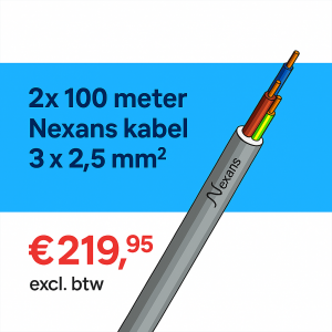 Nexans installatiekabel - XVB Cca 3G2.5 mm² - Rol van 100 meter