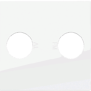 Niko | Centraalplaat met 2 enkele coaxaansluiting | Original Bright White | 111-69702