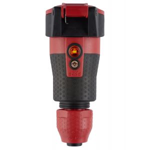 ABL Professional koppeling, SCHUKO, Elamid-2K, rood, zelfsl. Klapdeksel, s