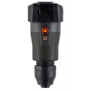 ABL Professional koppeling, SCHUKO, Elamid-2K, zwart, zelfsl. Klapdeksel,