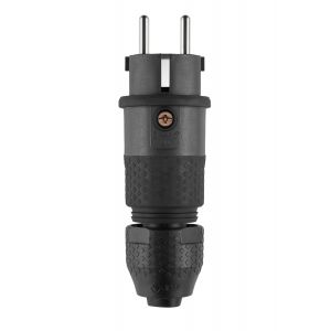 ABL Professional stekker, SCHUKO & Frans/Belgisch, Elamid-2K, zwart, snels