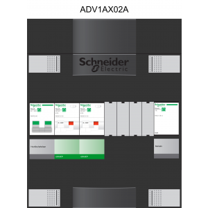 Schneider groepenkast 1 fase met 2 aardlekautomaten en beltrafo ADVA12000TH1