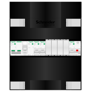 Schneider groepenkast 1 fase met 2 groepen en aardlekautomaat ADVA11224H1 