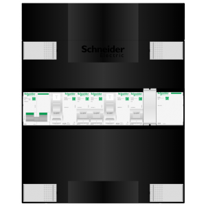 Schneider groepenkast 1 fase met 3 groepen en beltrafo ADV22214TH1