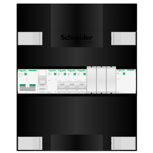 Schneider groepenkast 1 fase met 3 groepen en beltrafo ADV23004TH1