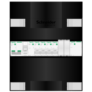 Schneider groepenkast 1 fase met 4 groepen en beltrafo ADV24004TH1