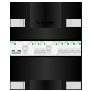 Schneider groepenkast 1 fase met 4 groepen en fornuisgroep ADV22224FH1