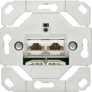 Gira | RJ45 Data wandcontactdoos CAT6 2-voudig | 245200