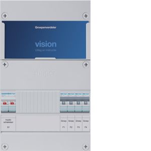 Groepenkast Hager | 4 Groepen 4 x Lichtgroepen | 1 Fase | VKG004A