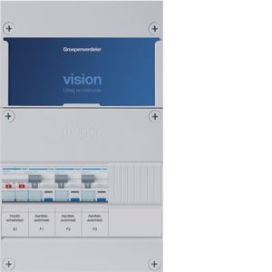 Groepenkast Hager | 3 Groepen 3 x Aardlekautomaten | 1 Fase | VKG030A