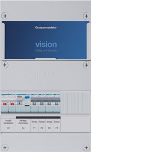 Groepenkast Hager | 4 Groepen 4 x Lichtgroepen | 1 Fase | VKG400A