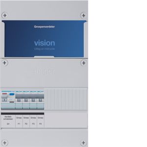 Groepenkast Hager | 4 Groepen 4 x Lichtgroepen | 1 Fase | VKG400C