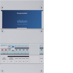 Groepenkast Hager | 5 Groepen 5 x Lichtgroepen | 1 Fase | VKG401A
