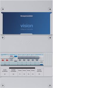 Groepenkast Hager | 5 Groepen 5 x Lichtgroepen | 1 Fase | VKG410A