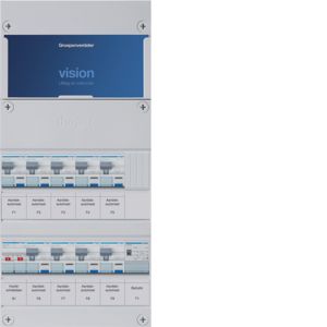 Groepenkast Hager | 9 Groepen 9 x Aardlekautomaten 1 x Beltransformator | 1 Fase | VKG54G-T