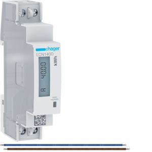 Hager uitbreidingsset / kWh-meter 40A, 1-fase, geijkt / VKS21SM