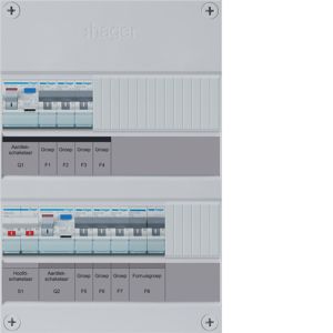 Groepenkast Hager | 7 Groepen 6 x Lichtgroepen 1 x Fornuisgroep | 1 Fase | VKZ33E-F