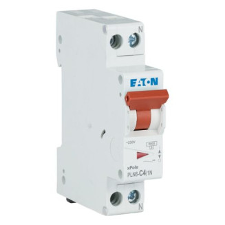 Eaton installatieautomaat / 1-polig + nul, C4A / PLN6-C4/1N-MW / 263170