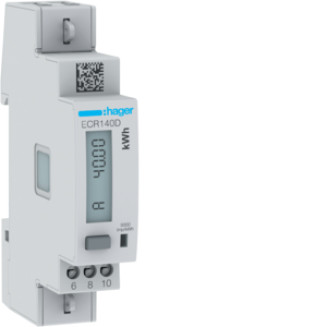HAGER ECR140D KWH-METER 1F 40A 1MOD MID