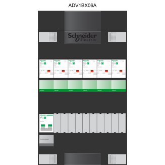 Schneider groepenkast 1 fase met 6 aardlekautomaten ADVAG16000H1