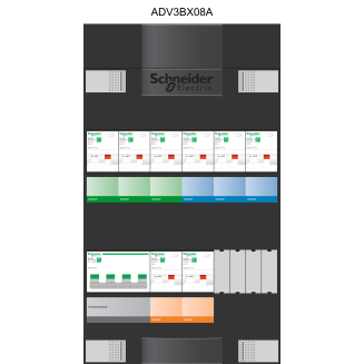 Schneider groepenkast 3 fase met 8 aardlekautomaten ADVAG38000H3