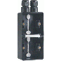 Niko Hydro zwart | Verticale opbouwbak 2-voudig met 2x M20 ingang | 761-84252