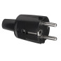 ABL 1418-000 | Stekker van PVC met pen/randaarde zwart 16A/250V | 1418000