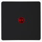 KOPP HK05 - Schakelwip met controlevenster rood - Mat zwart - 334698003