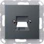 Jung | Centraalplaat 1-voudig modular jack + draagring | A550 Antraciet mat | A 569-1 NWE ANM