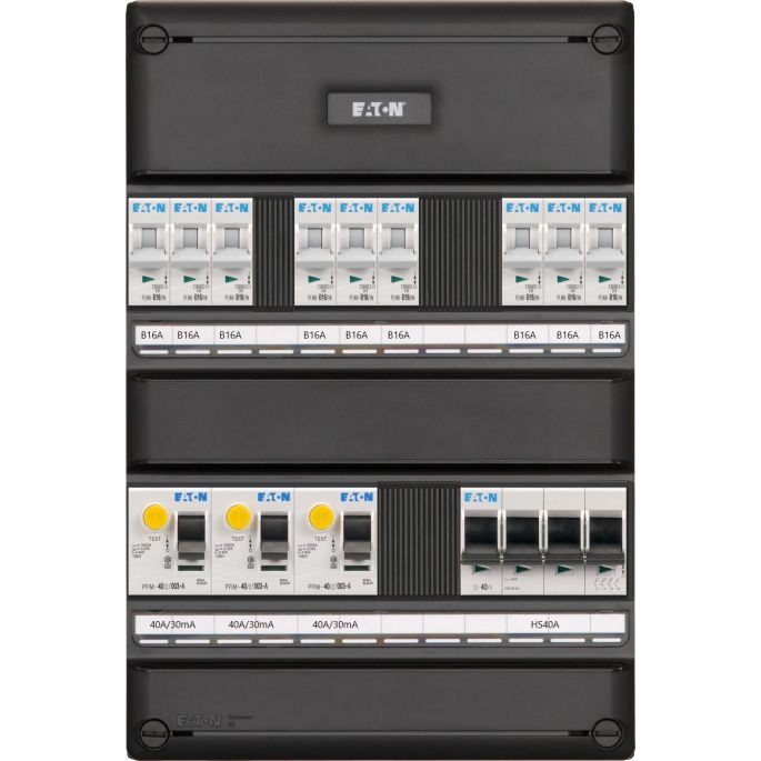 Groepenkast Eaton | 9 Groepen 9 x Lichtgroepen | 1/3 Fase | I-93V1400-HS-64