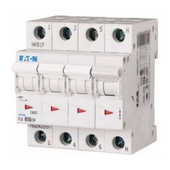 Eaton krachtgroep / 3-polig + nul, C50A / PLS6-C50/3N-MW / 243023