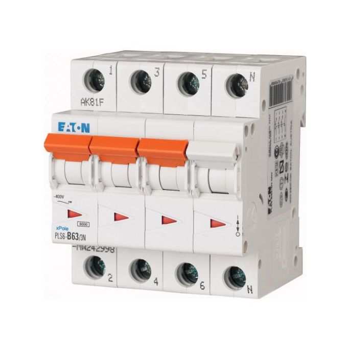 Eaton krachtgroep / 3-polig + nul, C63A / PLS6-C63/3N-MW / 243024