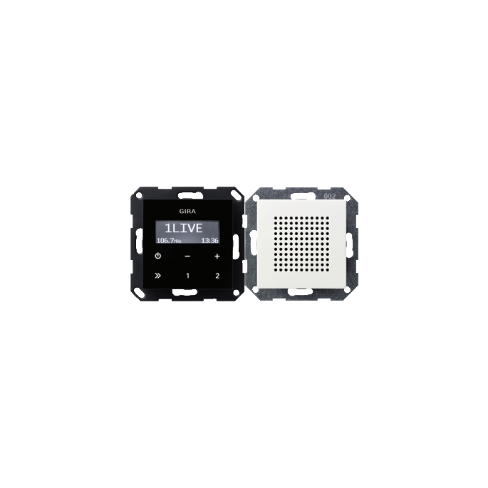 GIRA RADIO RDS ZWART/WIT ZWG55