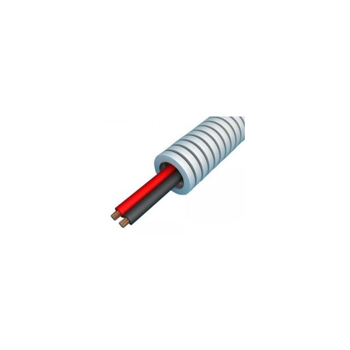 Snelflex flexibele buis 16mm / luidsprekersnoer 2x2,5mm² / rood, zwart / 100 meter