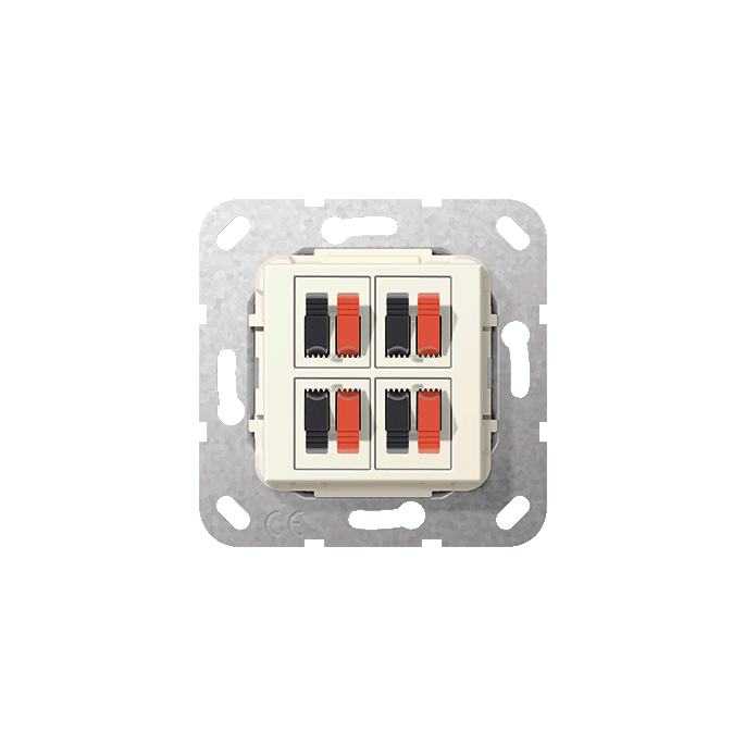 Gira | Luidsprekeraansluiting viervoudig crème | 569401