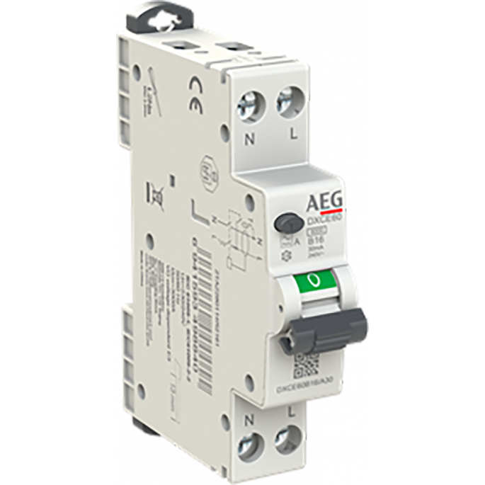 AEG Aardlekautomaat 1 Polig + N B16 30mA Smal