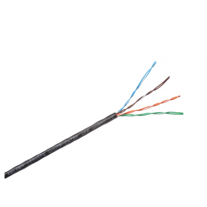 Belden U/UTP Cat.5e voor buiten, zwart/PE 1583EPE - Haspel van 500 meter