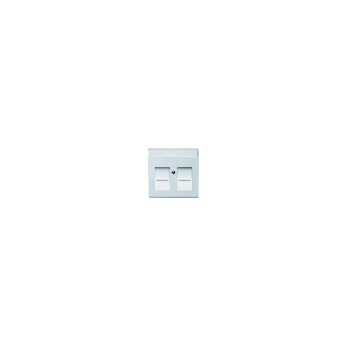 Busch-Jaeger | Centraalplaat modular jack 2-voudig | Future Linear Glanzend Wit | 1800-84