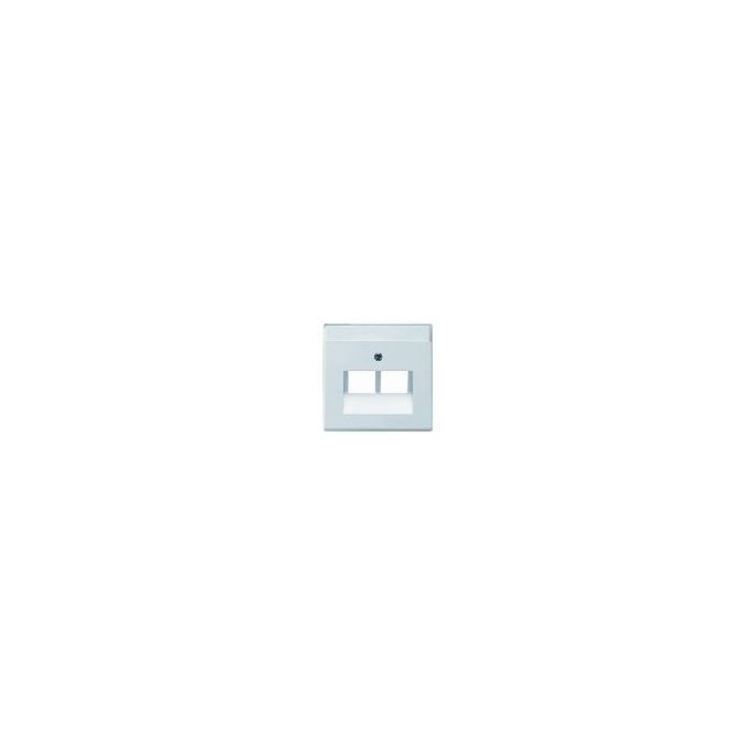 Busch-Jaeger | Centraalplaat RJ45 2-voudig | Future Linear Glanzend Wit | 1803-02-84