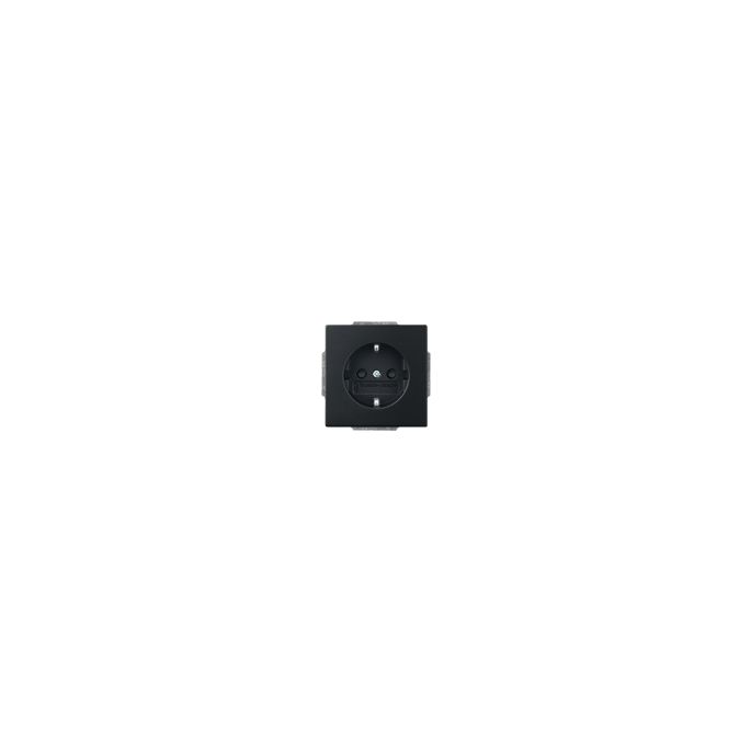 Busch-Jaeger | Wandcontactdoos randaarde | Future Linear Mat Zwart | 20 EUC-885