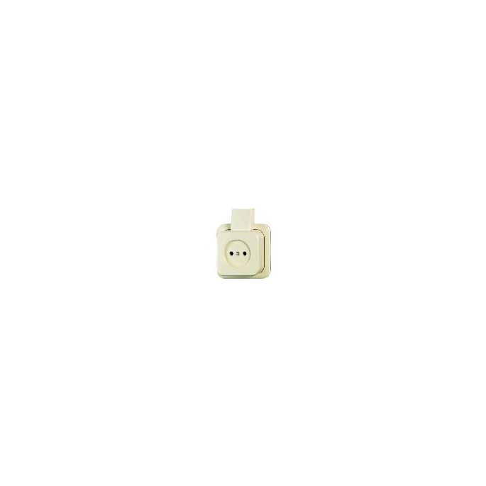 Busch-Jaeger | Wandcontactdoos zonder randaarde | Opbouw Crème | 2300 APJ