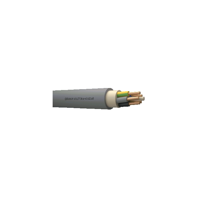 Draka Installatiekabel - YMvK VULT Dca 5x6,0 mm2 - Reststuk van 6,25 meter