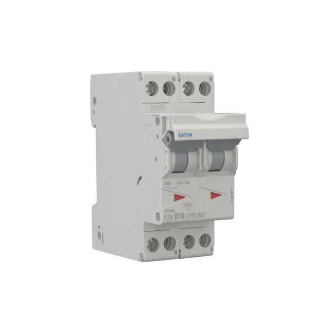 Eaton fornuisgroep / 16A, B-kar, 2P+2N / PLSN-B16/2P2N-2MU / EP-502532