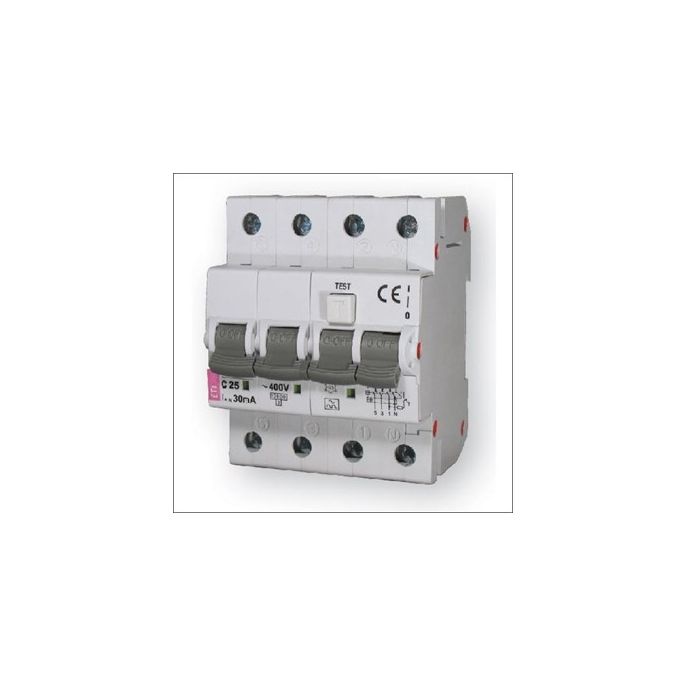 ETI aardlekautomaat / 25A, 30mA, C-kar, 3P+N / KZS-4M / 431001165 