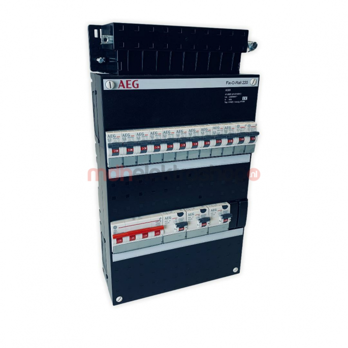 GE  AEG Groepenkast  12 Groepen 12 x Lichtgroepen  Fix-O-Rail 220x330 mm  3 Fase