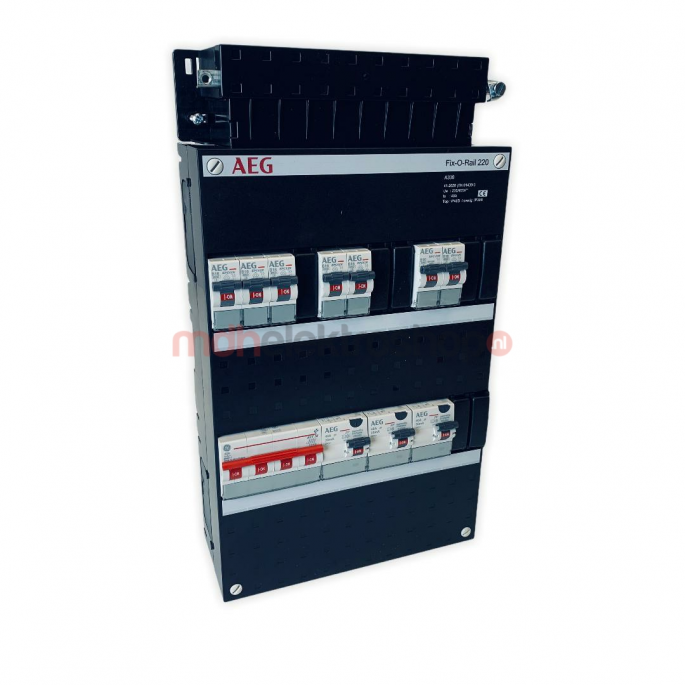 GE  AEG Groepenkast  7 Groepen 7 x Lichtgroepen  Fix-O-Rail 220x330 mm  3 Fase